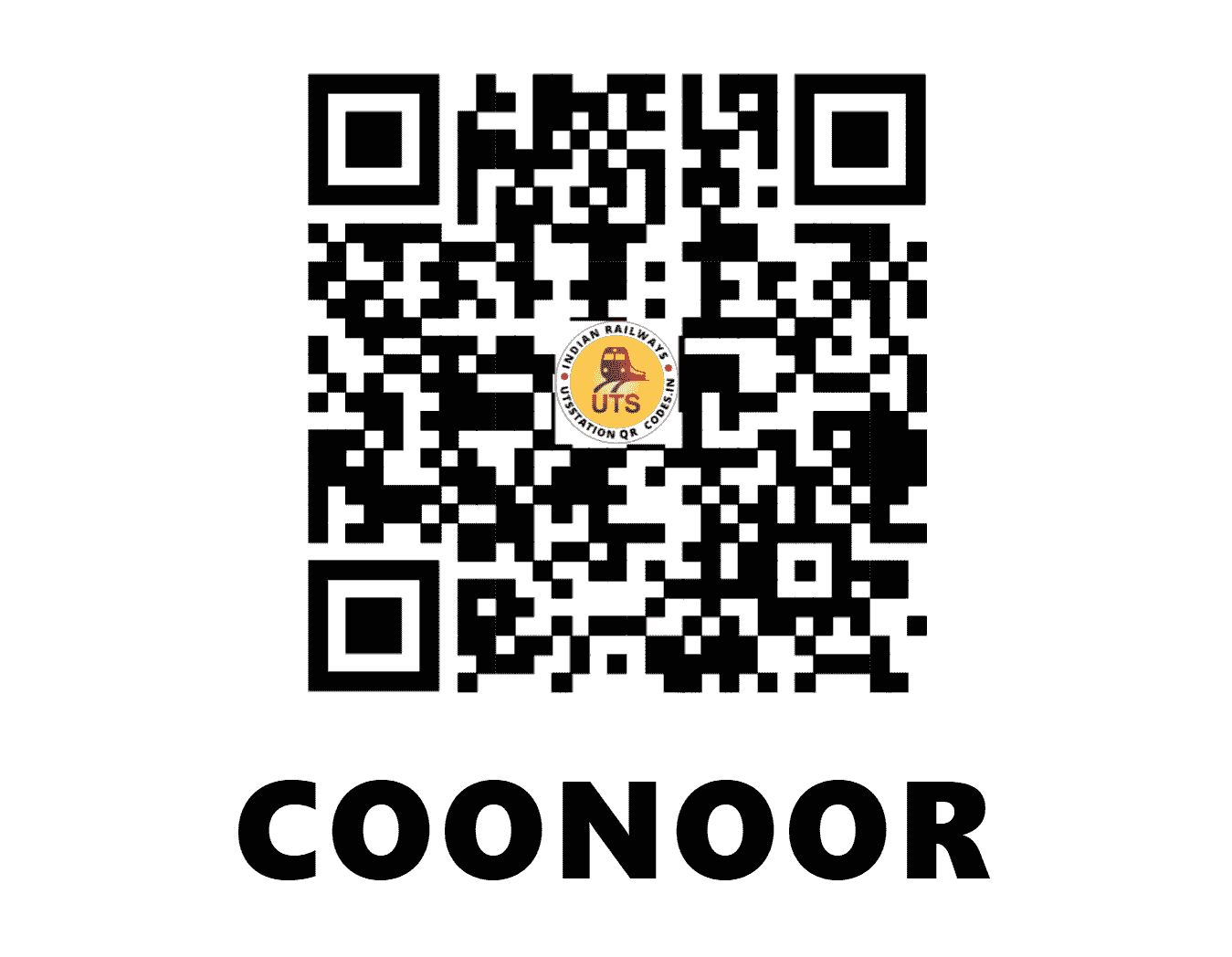 UTS QR Code for COONOOR - ONR (SR - TAMIL NADU)